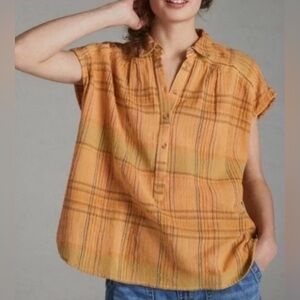 EUC Anthropologie Pilcro Serena Surf shirt Size Large
